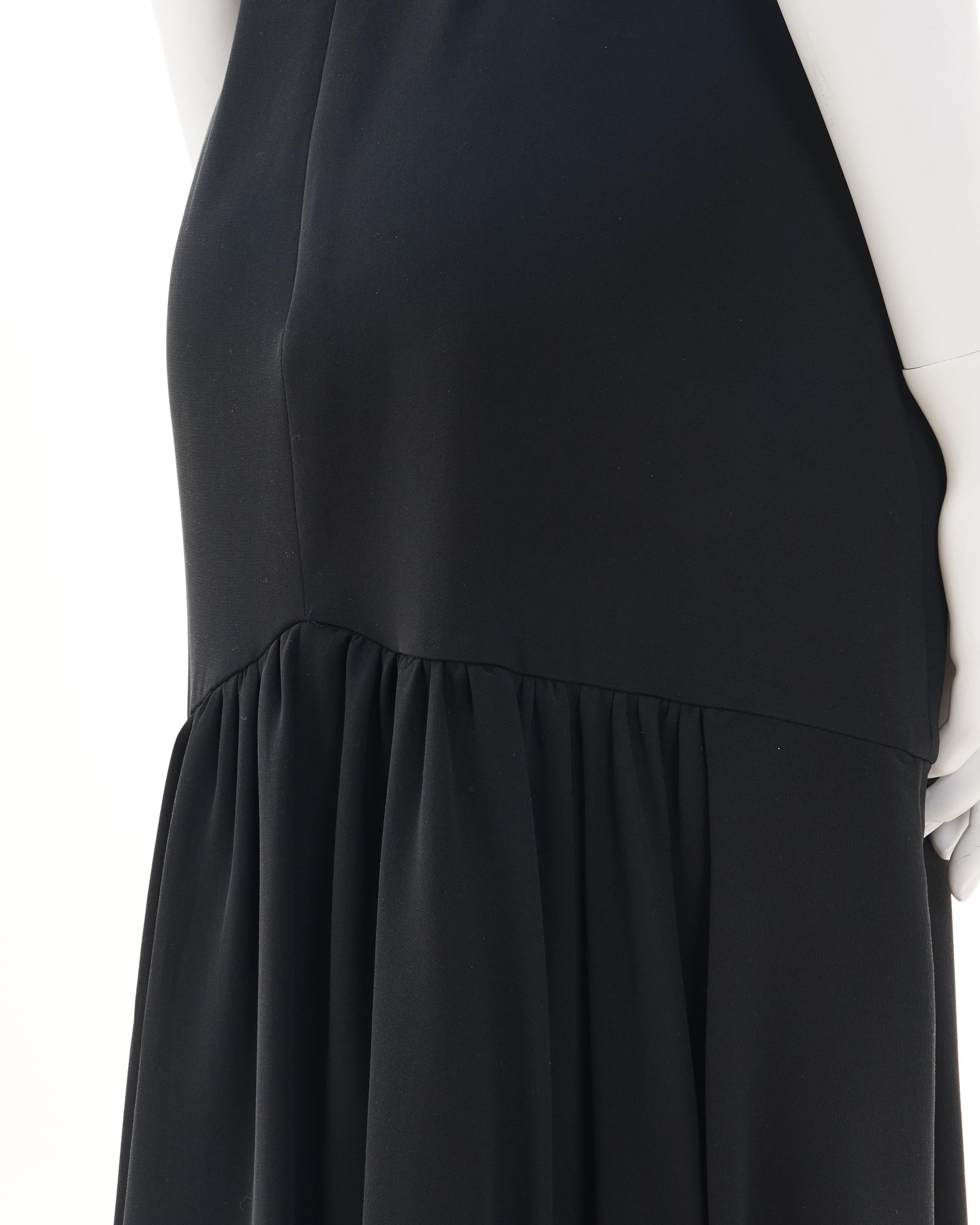 Valentino F/W 2005 Black silk bow cocktail dress For Sale 4