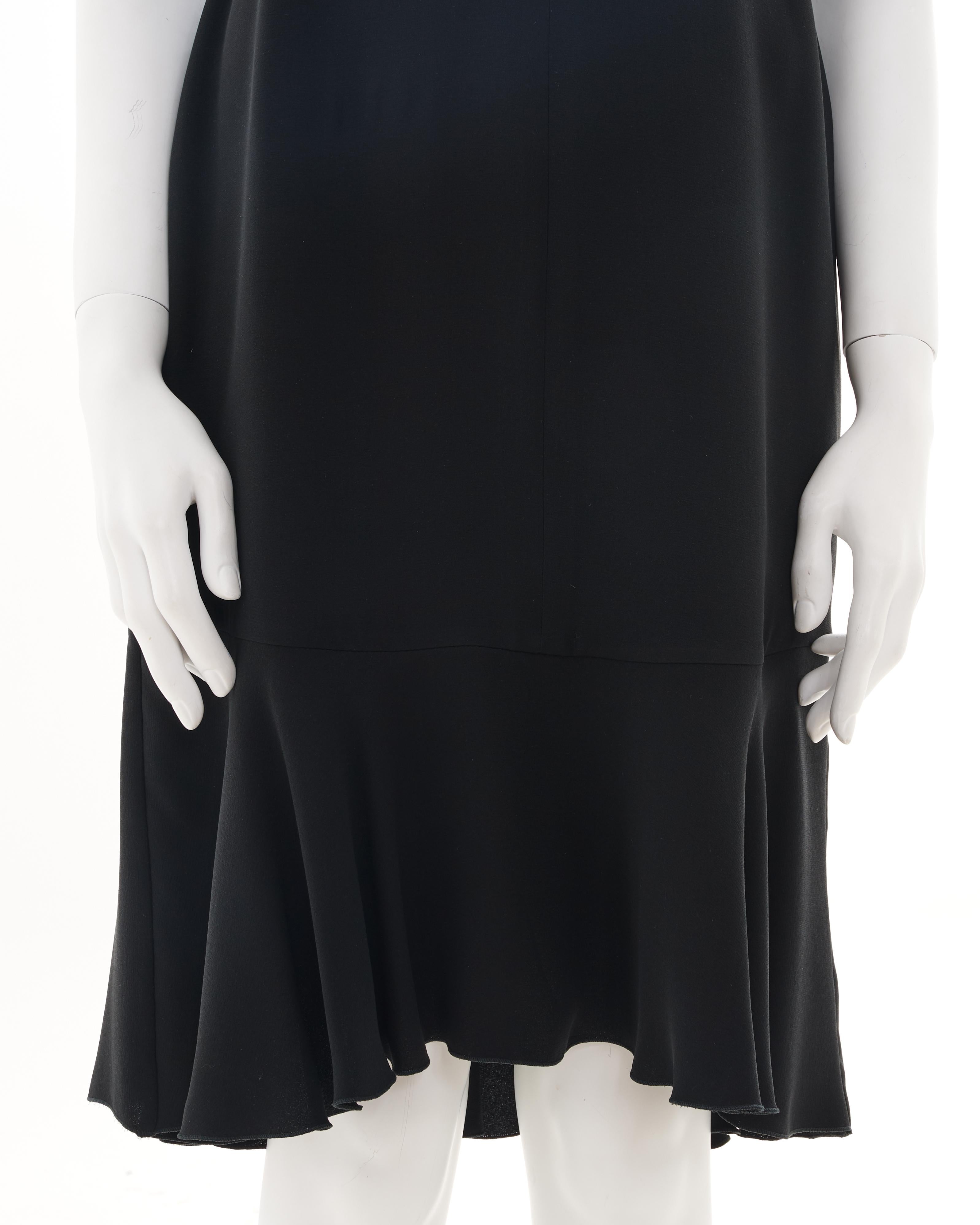 Valentino F/W 2005 Black silk bow cocktail dress For Sale 5