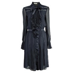 Valentino Fall 2005 Look 9 Black crepe silk shirt dress