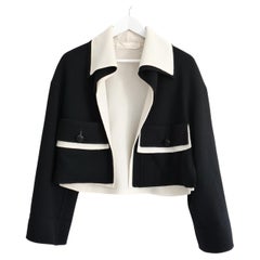 Valentino Fall 2006 Black & Cream Crepe Jacket