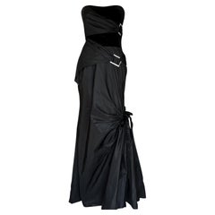 Valentino Herbst/Winter F/W 2007 Laufsteg Trägerloses Schwarzes Kleid