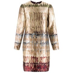 Valentino 'Feathered Colour' Shift Dress SIZE M