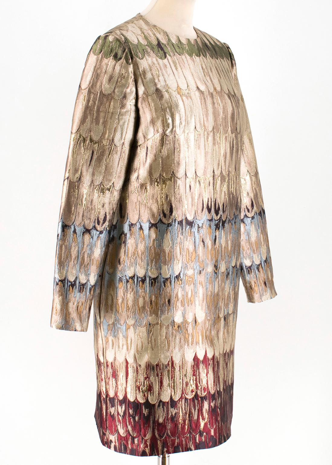 Valentino 'Feathered Colour' Shift Dress - Size US 8 5