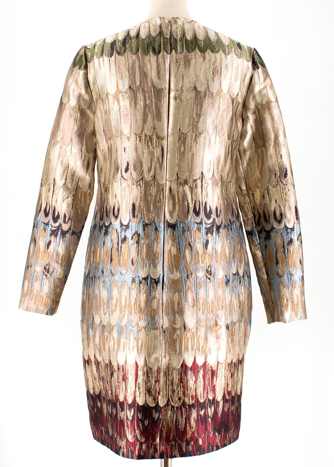 Valentino 'Feathered Colour' Shift Dress - Size US 8 4