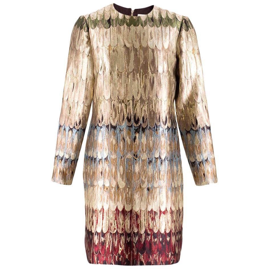 Valentino 'Feathered Colour' Shift Dress - Size US 8