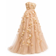 Valentino Floral Embellished Evening Gown Resort 2011 Size 8