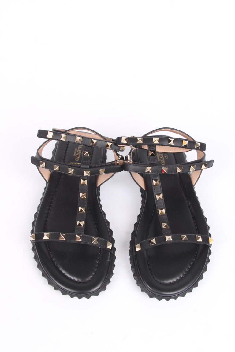 Valentino Free Rockstud Sandals - black at 1stDibs