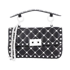 Valentino Free Rockstud Spike Flap Bag Quilted Leather Small