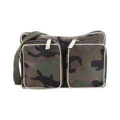 Valentino Front Pocket Messenger Bag Camo Nylon Medium