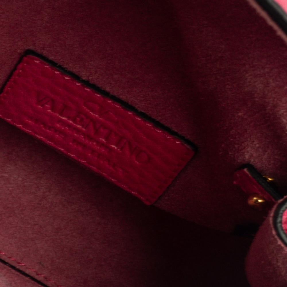 Valentino Fuchsia Leather Mini My Rockstud Crossbody Bag 5