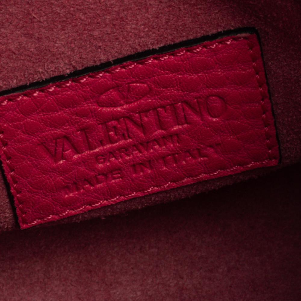 Valentino mini sac à bandoulière My Rockstud en cuir fuchsia 1