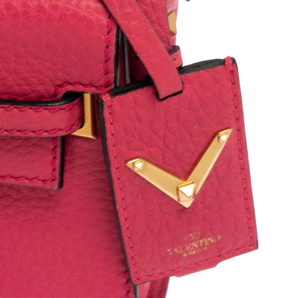 Valentino Fuchsia Leather Mini My Rockstud Crossbody Bag 2
