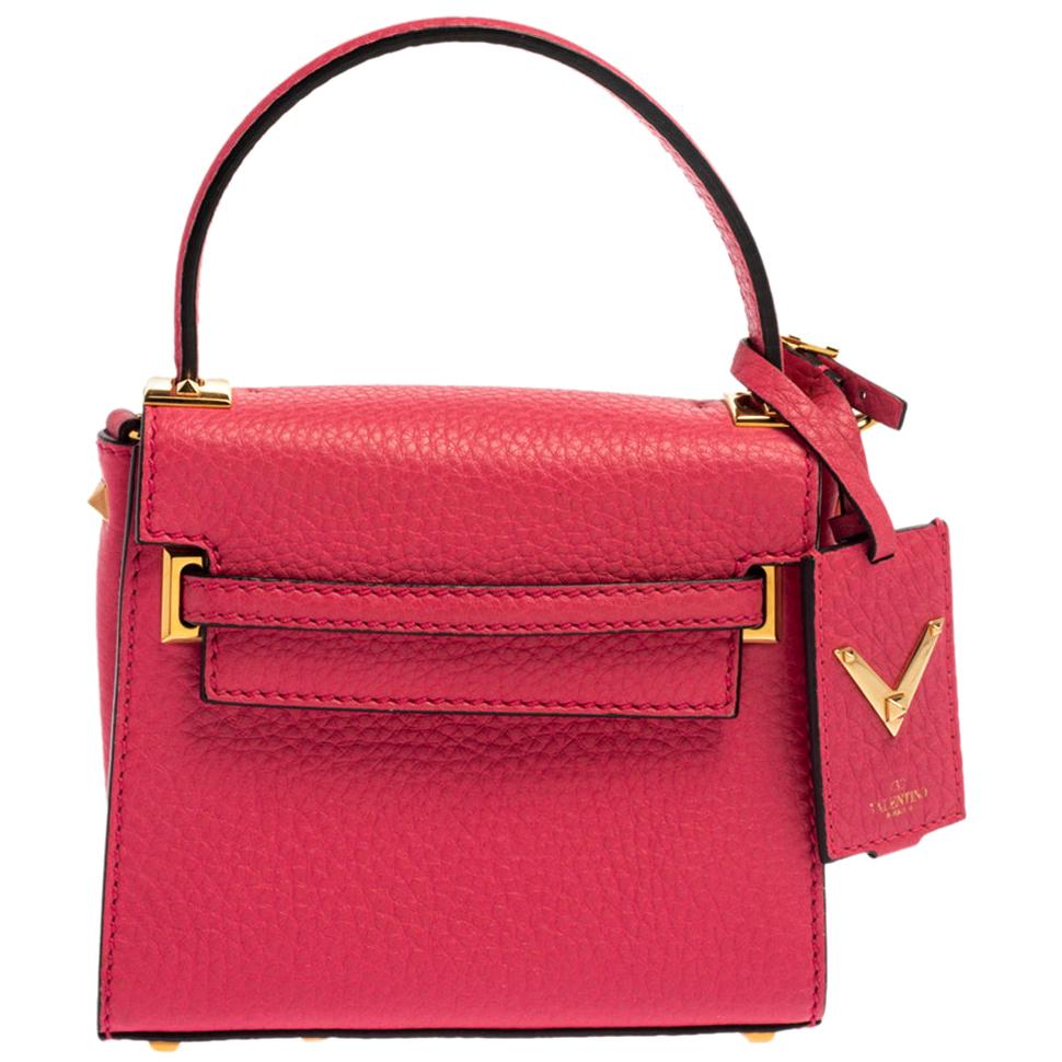 Valentino Fuchsia Leather Mini My Rockstud Crossbody Bag