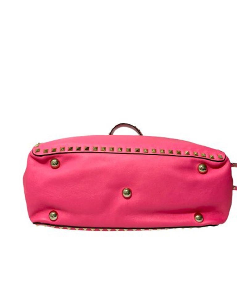 Women's Valentino Fuchsia Leather  Rockstud Bag 