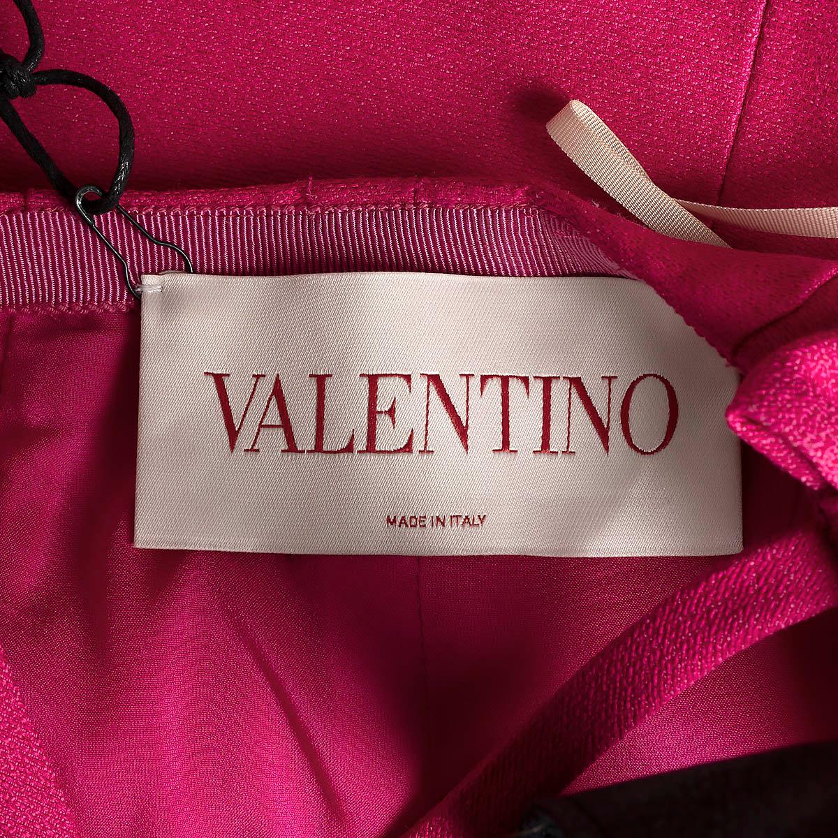 VALENTINO fuchsia pink viscose 2022 CUT-OUT CREPE MINI Dress 42 M 3