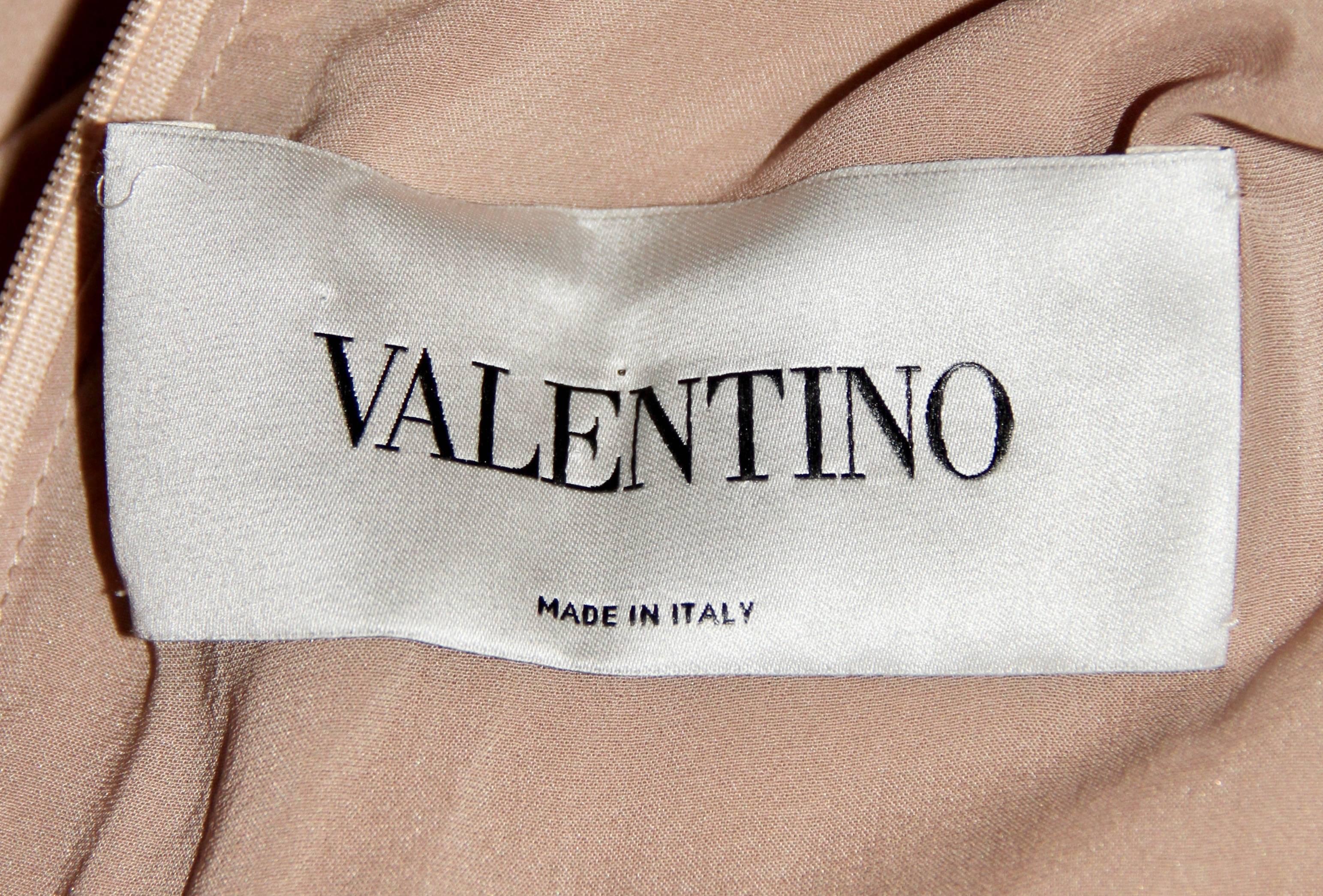 Valentino Gala Evening Long Dress Old Pink Silk In Excellent Condition In Geneva, CH