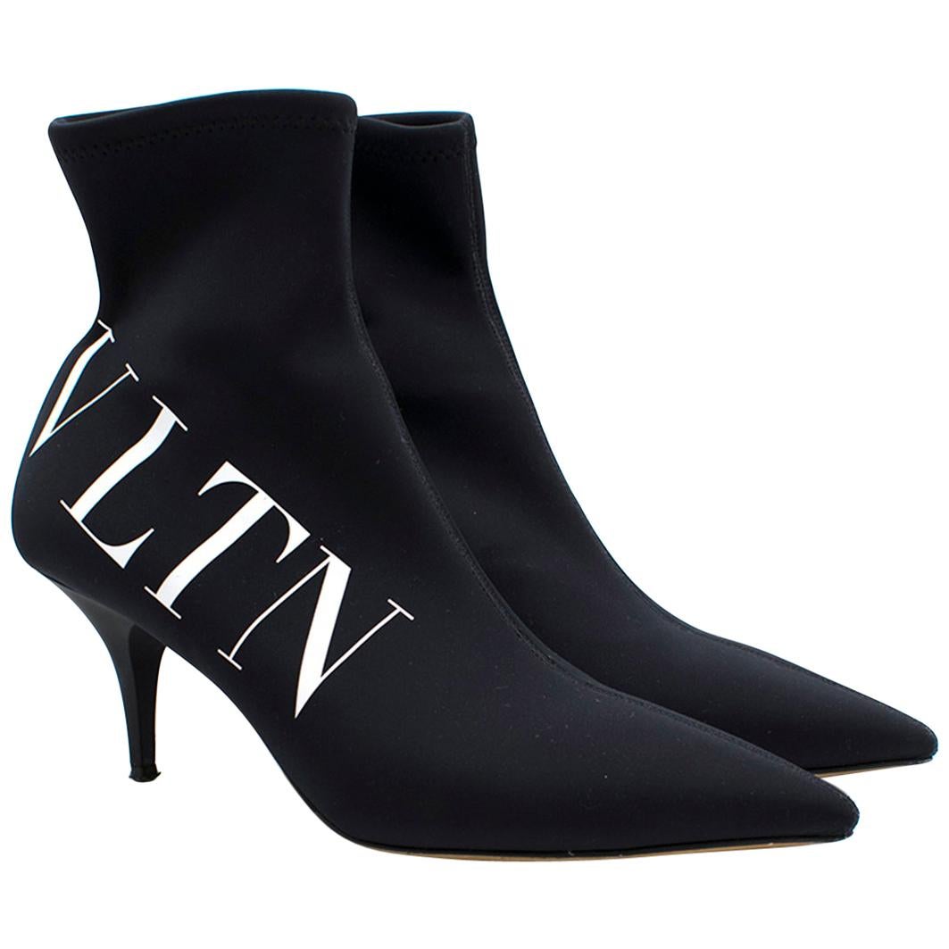 Valentino Garavani 70mm VLTN Sock Boots - Current Season 40 at 1stDibs