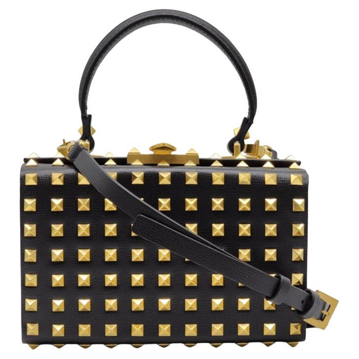 Bolso con tachuelas Valentino Garavani Alcove Box en negro en venta