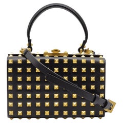 Valentino Garavani Alcove Box Studded Bag in Black