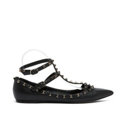 Valentino Garavani Ballerines EU38.5 Rockstud All black Ballet Flat UK5.5 US8