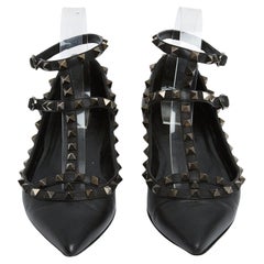 Valentino Garavani Ballerines EU38.5 Rockstud All black Ballet Flat UK5.5 US8