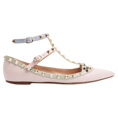 Valentino Garavani Ballerines Rose EU38.5 Rockstud Pink Ballet Flat UK5.5 US8
