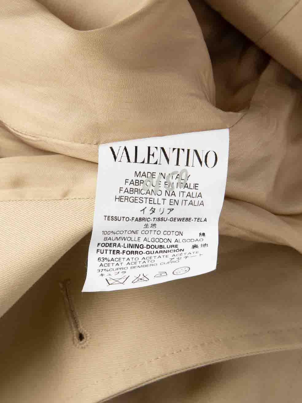 Women's Valentino Garavani Beige Tie Belt Trench Coat Size M For Sale