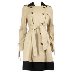Valentino Garavani Beige Tie Belt Trench Coat Size M