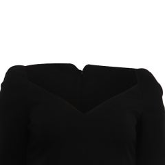 Abito midi con cintura di Valentino Garavani in lana nera