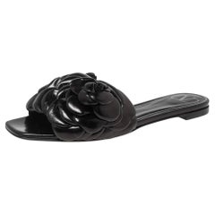 Valentino Garavani Schwarz Atelier 03 Rose Edition Slides Sandalen Größe 35.5