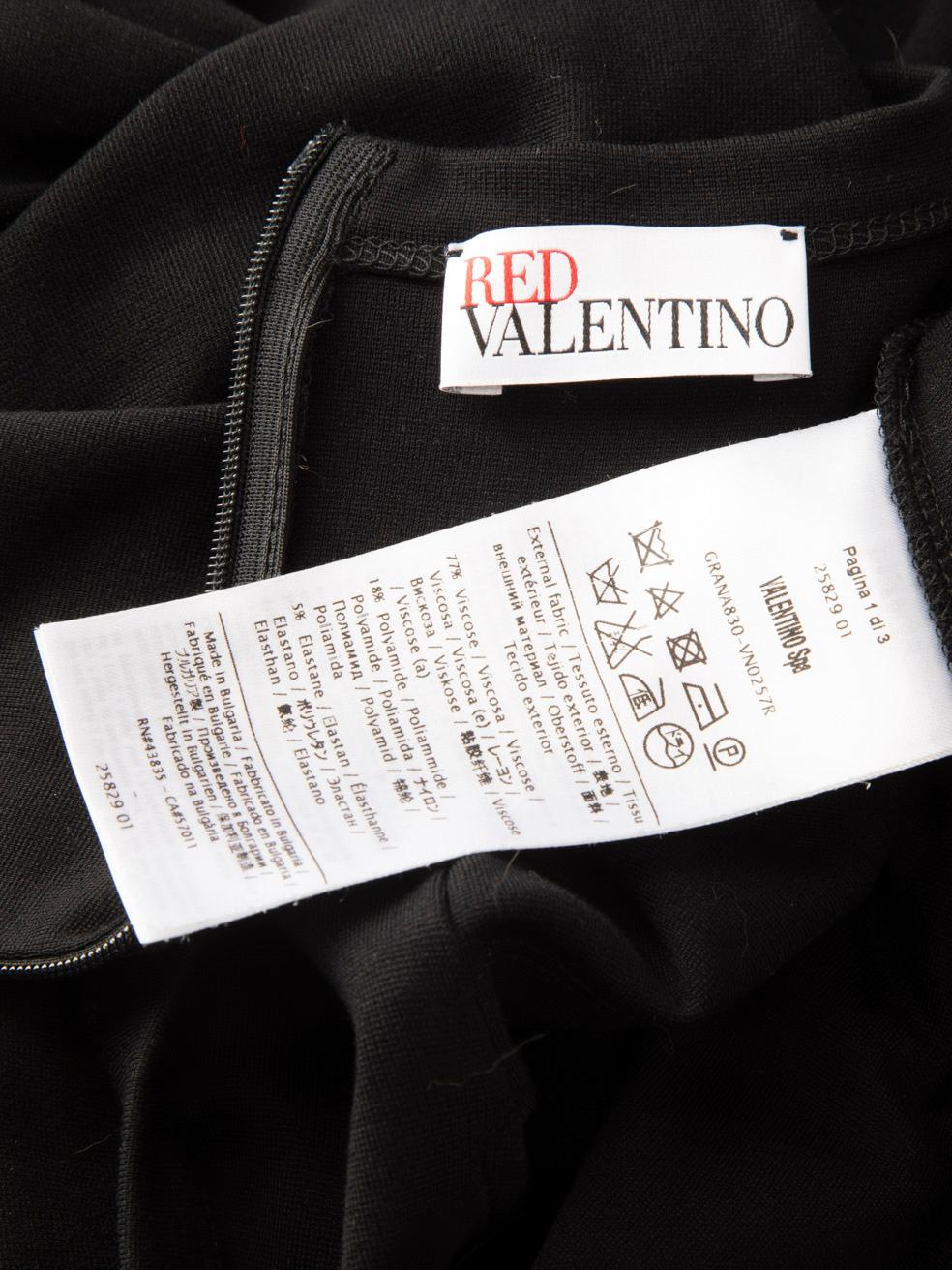 Valentino Garavani Schwarzes Minikleid mit Schleifensaum Größe L Damen im Angebot