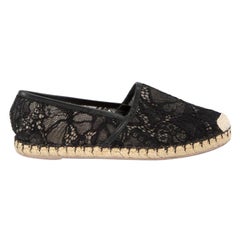 Valentino Garavani Espadrilles mit schwarzem Spitzendetail, Größe IT 39