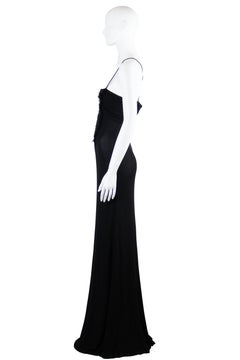 Valentino Garavani Black Lace Evening Gown 2003