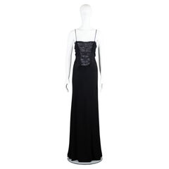 Valentino Garavani Black Lace Evening Gown 2003
