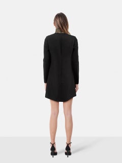 Valentino Garavani Black Lace Panel Long Sleeve Dress Size S