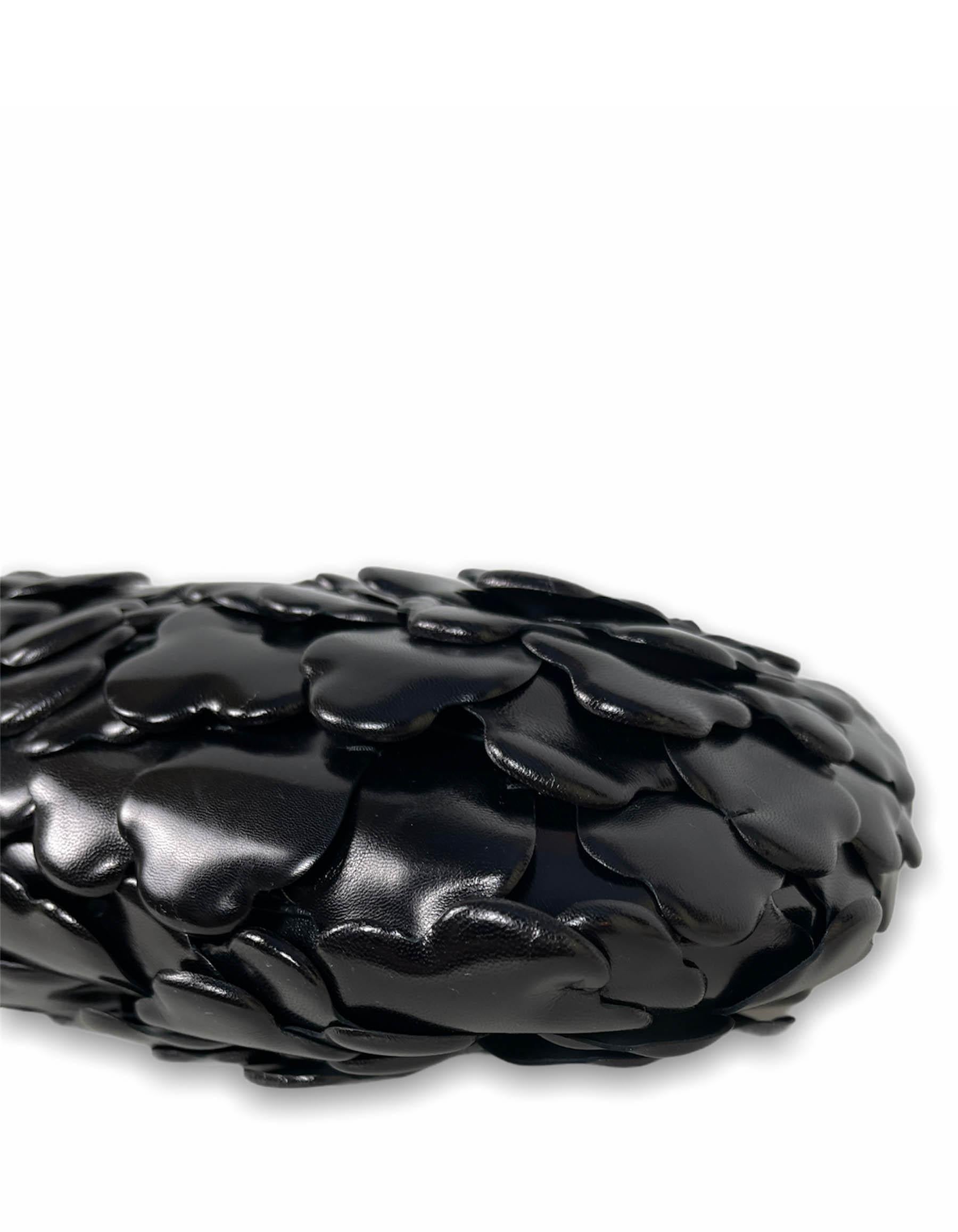 Women's Valentino Garavani Black Leather Atelier Rose 03 Edition Small Hobo Bag rt $3250