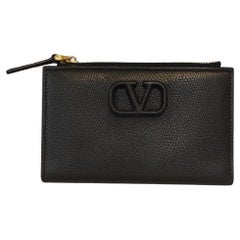 Valentino Garavani Black Leather Card Holder
