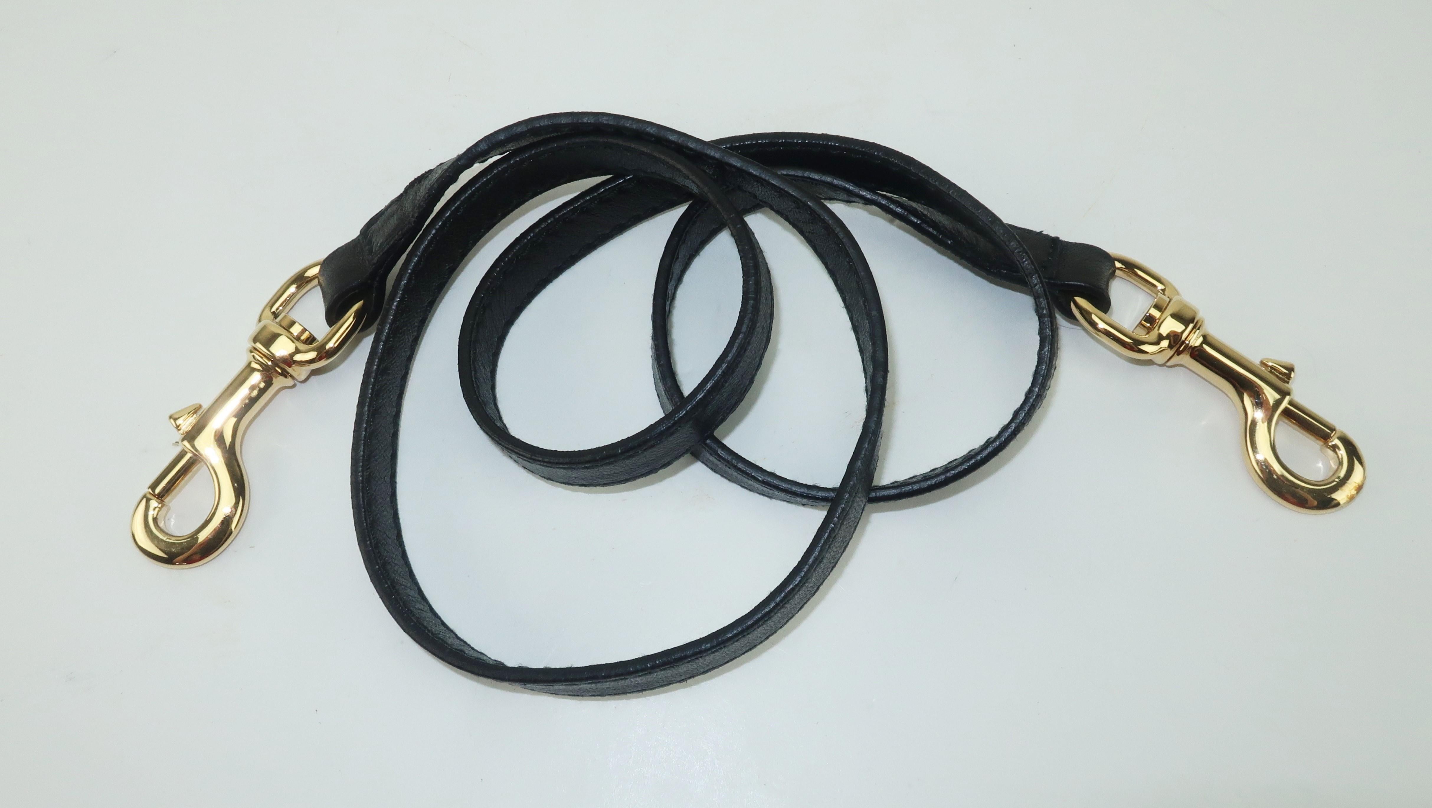 Valentino Garavani Black Leather Petale Dome Handbag 8