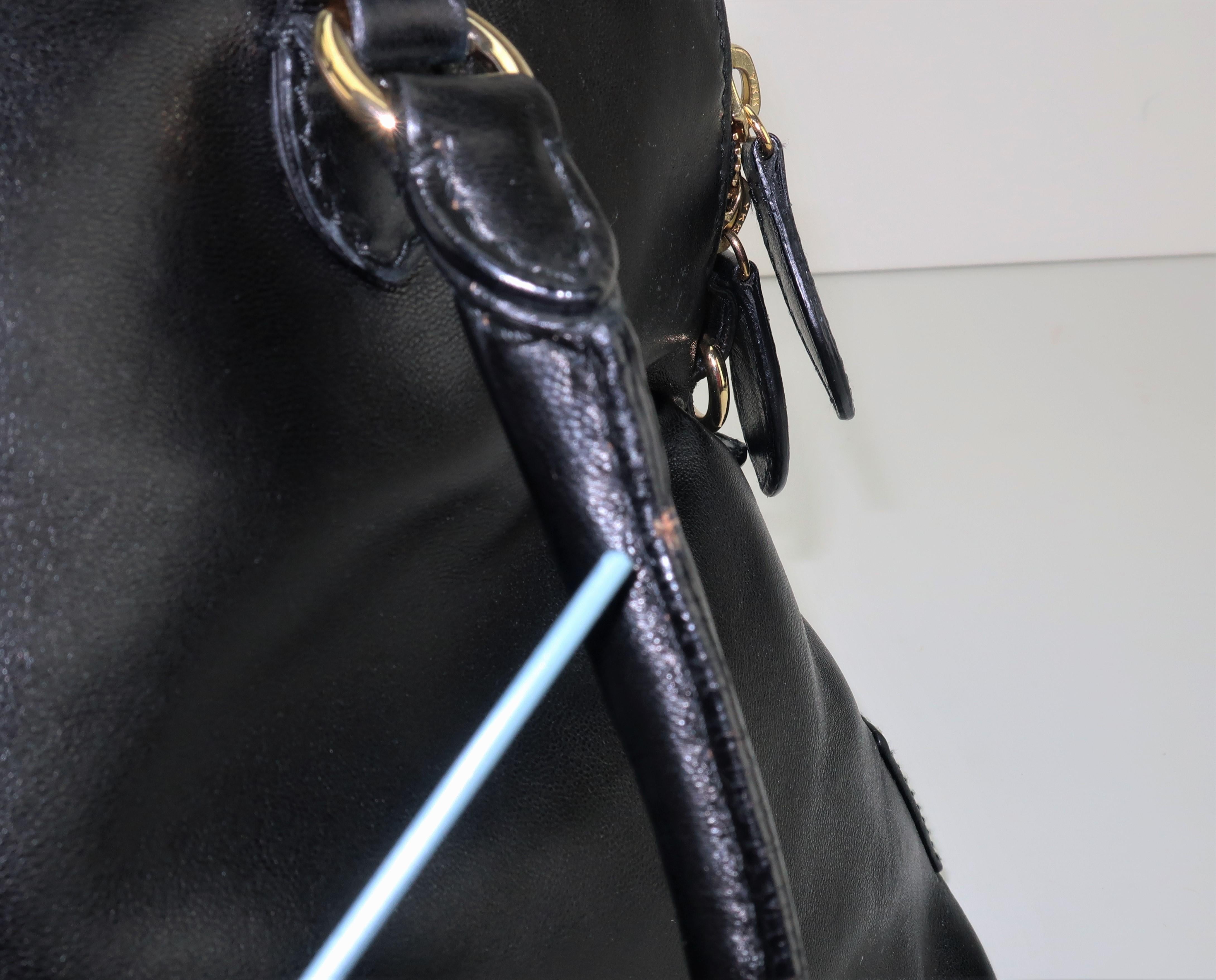 Valentino Garavani Black Leather Petale Dome Handbag 9