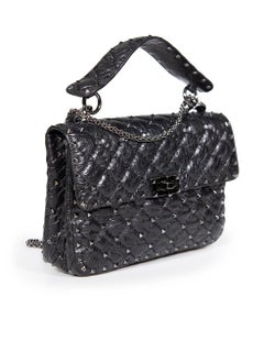Valentino Garavani Black Leather Rockstud Bag
