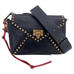Valentino Garavani - Sac à bandoulière Rockstud en cuir noir