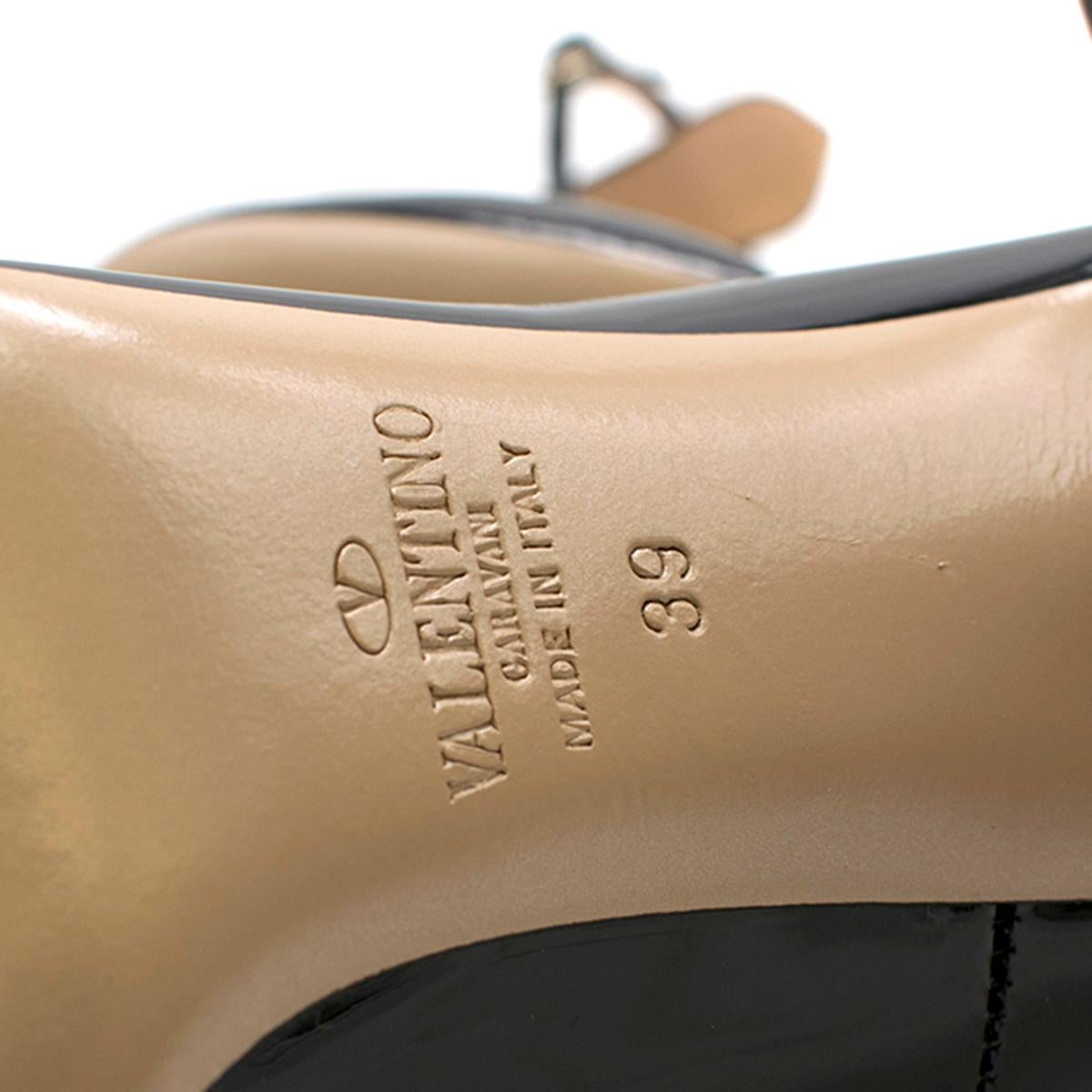 Women's Valentino Garavani Black Patent Leather Tango Pumps 39