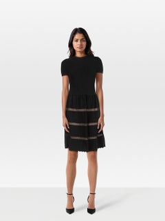 Valentino Garavani Black Short Sleeve Knee Length Dress Size XS