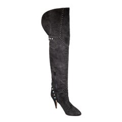 Valentino Garavani Bottes Rockstud en daim noir Taille IT 38