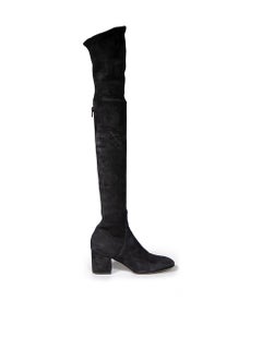 Valentino Garavani Black Suede Over-the-knee Boots Size IT 37