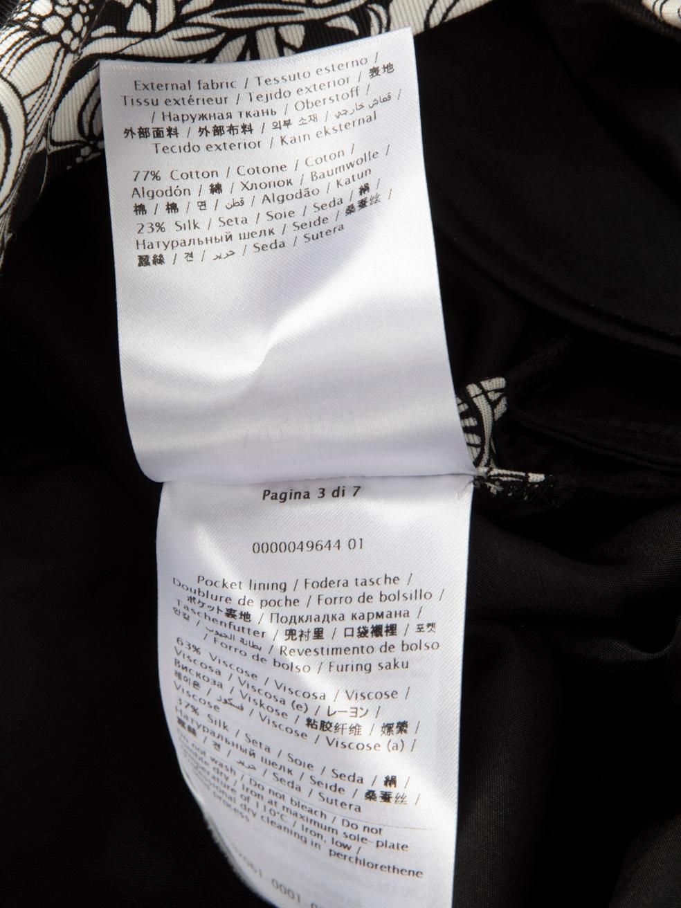  Valentino Garavani Robe à imprimé floral noir et blanc Taille XS Pour femmes 