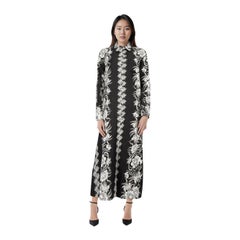 Valentino Garavani Robe à imprimé floral noir et blanc Taille XS