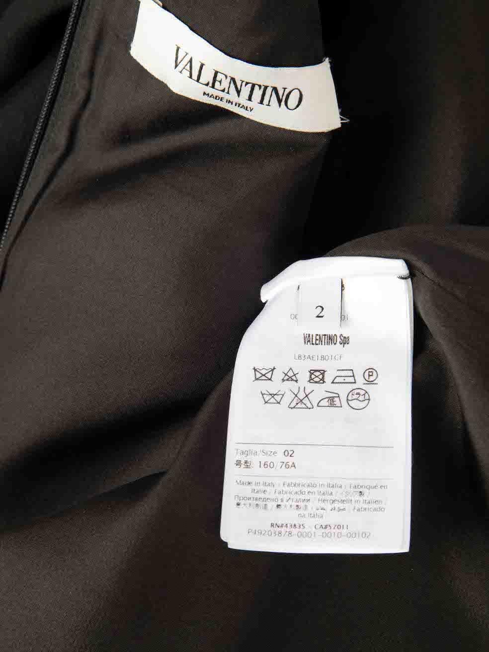Valentino Garavani Black Wool Bow Detail Long Sleeve Top Size XS For Sale 4