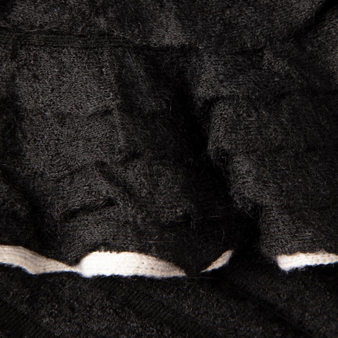 Women's Valentino Garavani Black Wool Ruffle Knit Skirt Size M