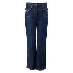 Vaqueros rectos Valentino Garavani Azul Denim V Logo Talla S